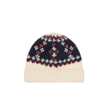 Bonnet - Offwhite/Navy/Red