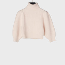 Boxy Turtle Neck Sweater - Pale Pink