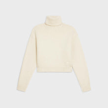 Triomphe Boxy Turtle Neck Sweater - Off White