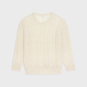 Boxy Round Neck Sweater - Off White