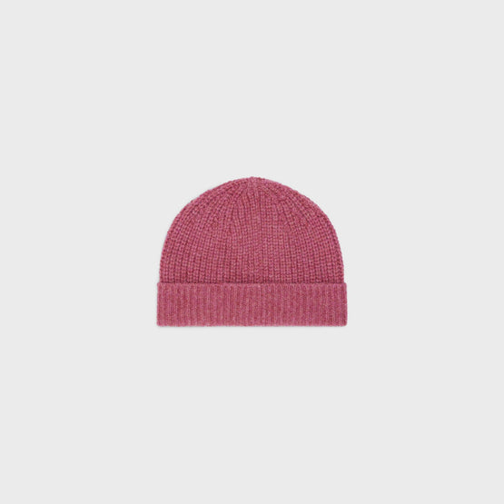 Women Triomphe Embroidered Beanie - Dark Pink