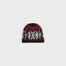 Men Celine Studded Beanie - Black/Red/Off White