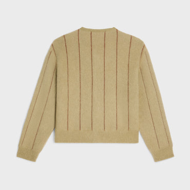 Veste Cardigan Jacquard Mohair Brosse - Light Camel