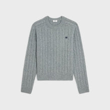 Pull Col Rond Brode Triomphe - Grey
