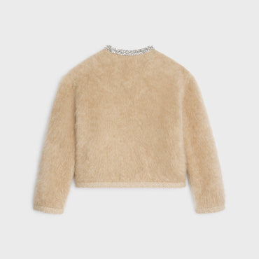Veste Cardigan Galon Brode - Camel