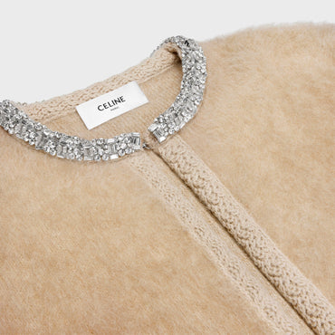 Veste Cardigan Galon Brode - Camel