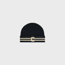 Bonnet Initiale - Navy/Ecru