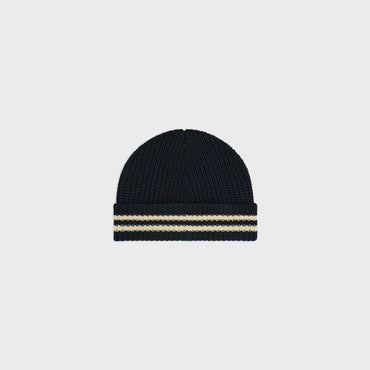 Bonnet Initiale - Navy/Ecru