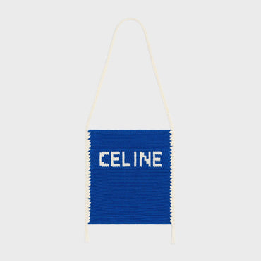 Celine Crochet Cotton Bag Sac Coton - Royal Blue/Ecru