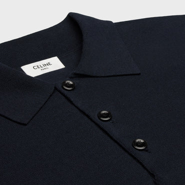 Polo Sweater - Navy