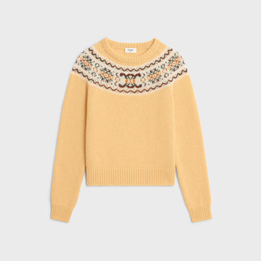 Pull Col Rond - Yellow