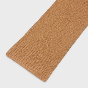 Echarpe Cashmere Soie Pointelle Cachemire - Camel