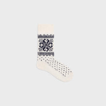 Chaussettes Hautes - Off White/Navy