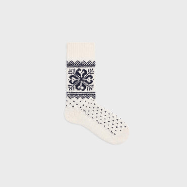 Chaussettes Hautes - Off White/Navy