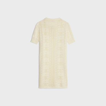 3/4 Sleeve Dress - Off White