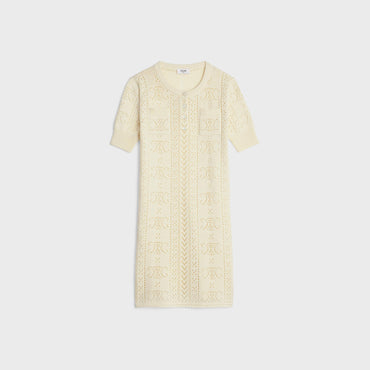 3/4 Sleeve Dress - Off White