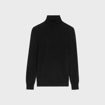 Pull Col Roulé Triomphe Cashmere Fin Cachemire - Black