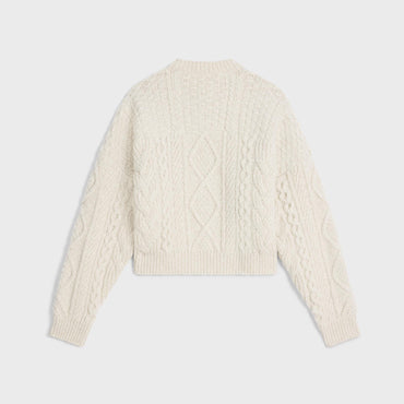 Pull Loose Col Rond - Off White