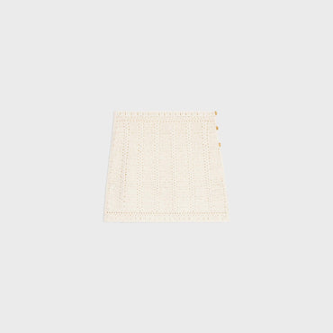 Mini Jupe Coton Crochet - Off White