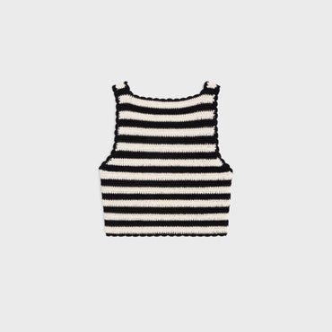 Crop Top Triomphe - Black/Ecru