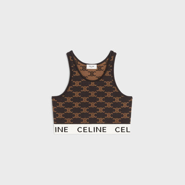 Brassière Celine Monogramme Coton Soie - Brown
