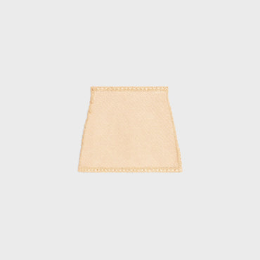 Jupe Courte Raphia Crochet - Natural