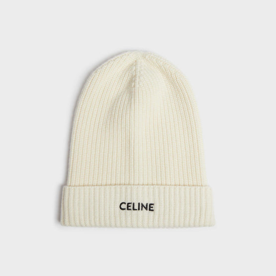 Men Celine Beanie - Off White