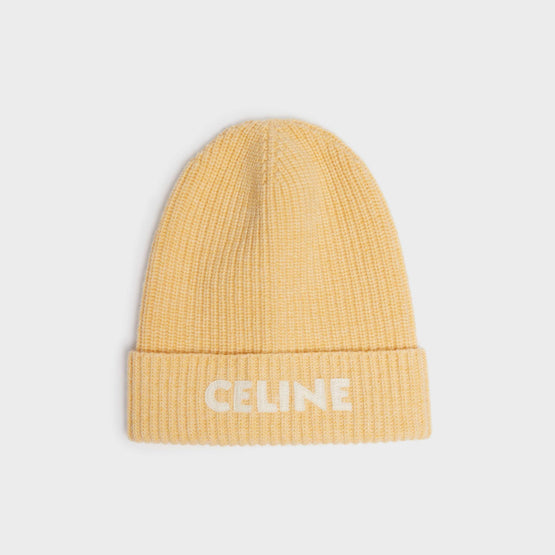 Women Celine Beanie - Pale Yellow