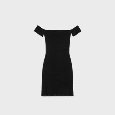 Mini Robe Off-Shoulder - Black