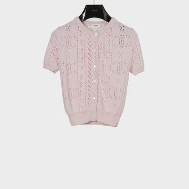 Cropped Cardigan - Light Pink
