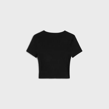 Crop Top Coeur - Black