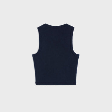 Gilet Cropped Sans Manches - Dark Navy