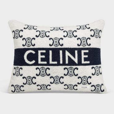Beach Cushion - Ivory/Navy