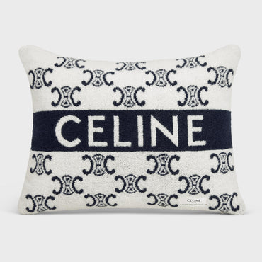 Beach Cushion - Ivory/Navy