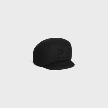 Cap Triomphe Wool Felt Casquette Feutre De Laine - Black