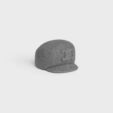 Cap Triomphe Wool Felt Casquette Feutre De Laine Melange - Light Grey