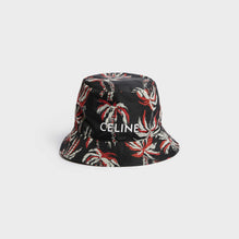 Men Celine Bucket Hat - Black/Ecru/Red