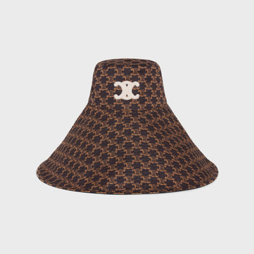 Triomphe Oversize Bucket Hat - Brown/Caramel