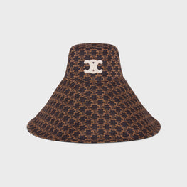 Women Triomphe Oversize Bucket Hat - Brown/Caramel