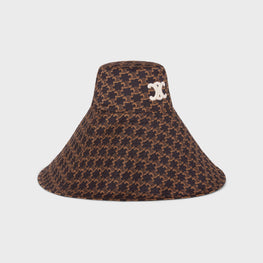 Women Triomphe Oversize Bucket Hat - Brown/Caramel