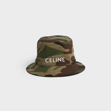 Men Celine Embroided Bucket Hat - Military Khaki