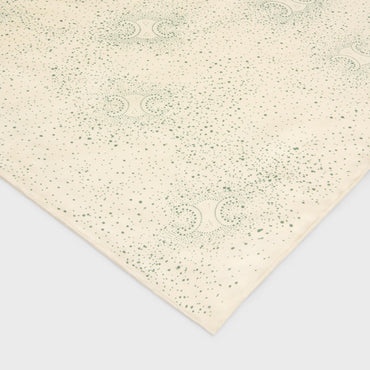 90X90Cm Square Twill Soie Triomphe Explosion - Vanilla / Green