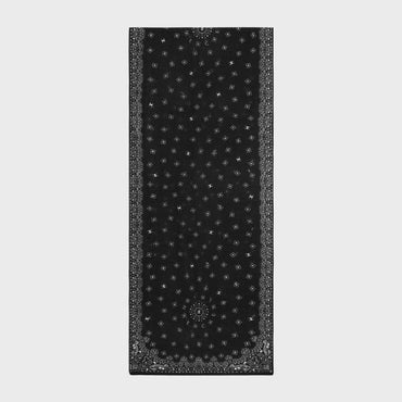 Stole Etamine Cashmere Etole Cachemire - Black