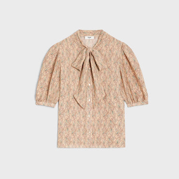 Lavalliere Blouse - Chalk/Apricot/Blue