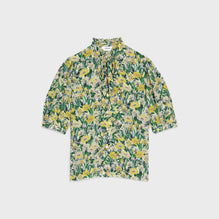 Frill Lavalliere Blouse - Chalk/Sun/Grey