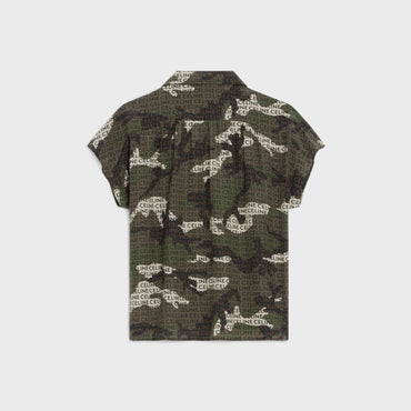 Blouse Col Ouvert - Black/Camouflage