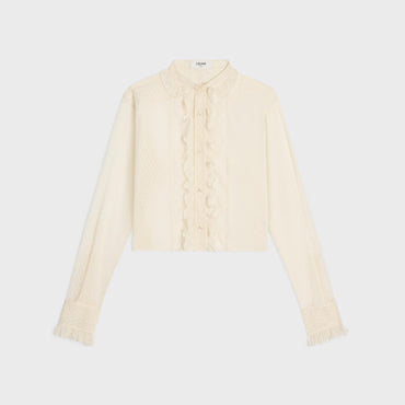 Chemise Romy Frill Cropped - Creme
