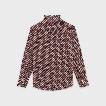 Cl Shirt With Frill Cuffs - Prune
