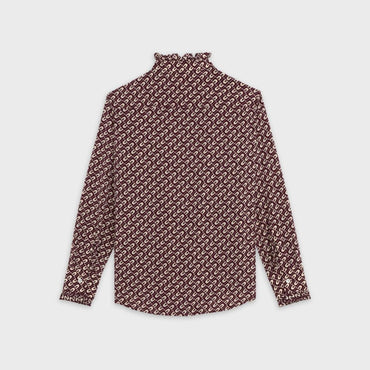 Cl Shirt With Frill Cuffs - Prune