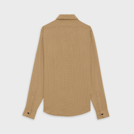 Men Drugstore Cl Collar Shirt - Beige/Black